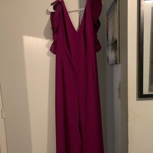Lily Pulitzer jumpsuit NWT never worn. Size 16 bordeaux berry color.